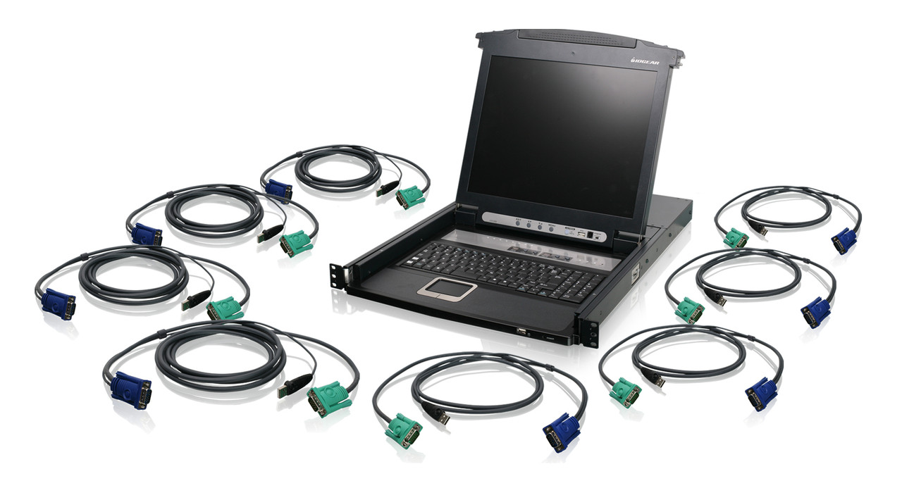 tS-6QZ-zJ0W-2j1NZNi6FA.c-r__60356.1708121123-1.jpg GCL1808KITUTAA | iogear | rack console 17" 1280 x 1024 pixels Metal,Plastic Black 1U - Image 1